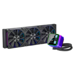 Ant Esports Glacius-360D 360mm ARGB AM5/LGA1851 AIO Liquid Cooler with Display- Black