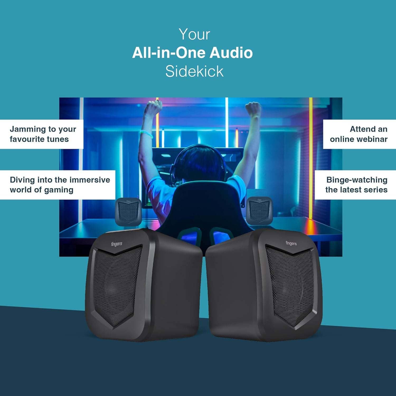 FINGERS DeskSound USB 2.0 Speakers 4