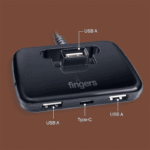 FINGERS Quadrant-CU2.0 4-Port USB Hub with Type-C and USB 2.0 Ports