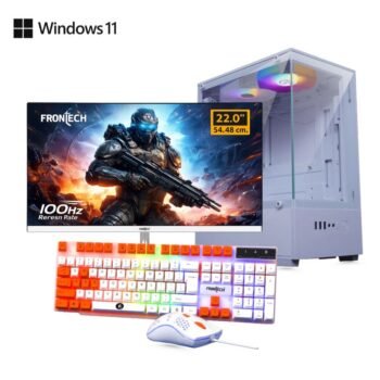 Intel Core i5 6th Gen | 8GB DDR4 Ram | 256GB Nvme SSD | 1151 Socket |22" Curved Monitor | RGB Combo Keyboard & Mouse With Prebuild CPU Tower Assembled