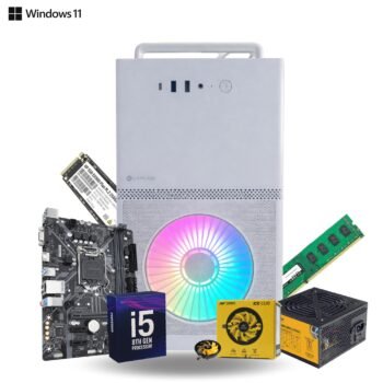 Prebuild PC | Intel Core i5 8th Gen | 8GB DDR4 Ram | 256GB Nvme SSD | LGA 1151 Socket | Cabinet With Power Supply CPU Tower PC