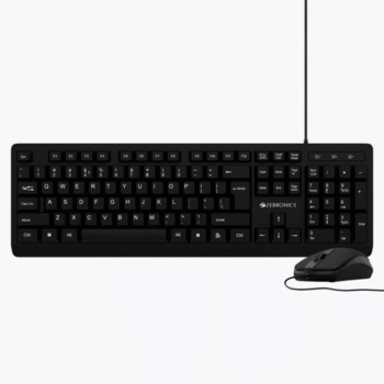 ZEBRONICS Judwaa 950 Wired Keyboard & Mouse Combo Set (Black)