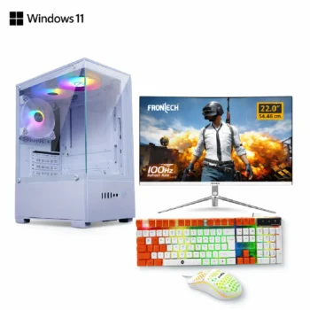 Intel i3 9th Gen desktop set with 8GB RAM 256GB SSD and 22 inch monitor