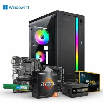 Prebuilt Gaming PC AMD Ryzen 5 3400G | 8GB RAM | 256GB SSD | RGB Cabinet | 3 Year Warranty