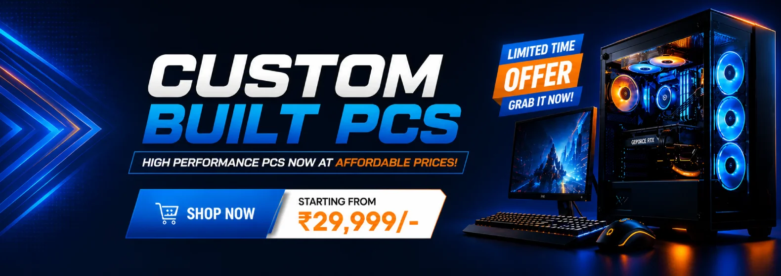Affordable Custom Built Gaming PC in India by NCL Computer with high performance components and customizable options